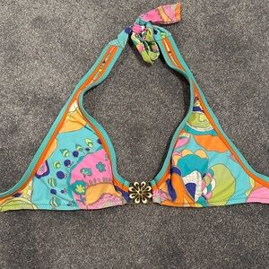 Trina Turk Colorful Floral Bikini Top
